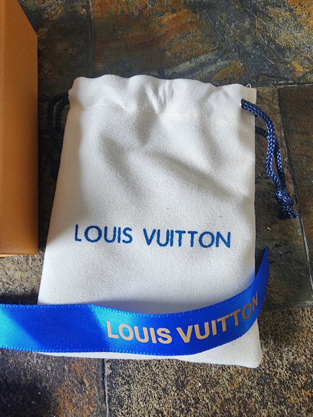 Louis Vuitton Box- Blue Branded Ribbon and Dust Bag Set